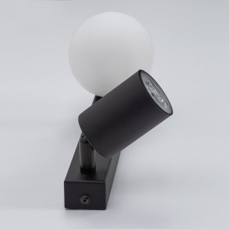 TK Lighting 10148 - Bodové nástenné svietidlo Vox 1xGU10 + 1xG9, čierna/biela
