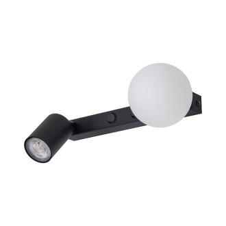 TK Lighting 10148 - Bodové nástenné svietidlo Vox 1xGU10 + 1xG9, čierna/biela