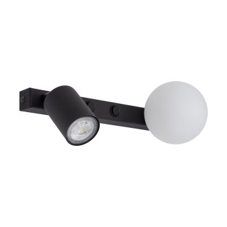 TK Lighting 10148 - Bodové nástenné svietidlo Vox 1xGU10 + 1xG9, čierna/biela