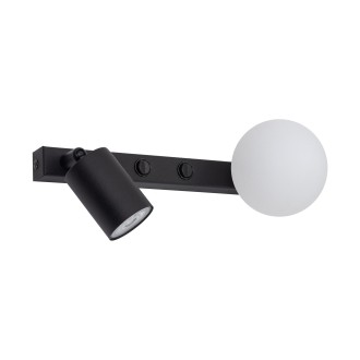 TK Lighting 10148 - Bodové nástenné svietidlo Vox 1xGU10 + 1xG9, čierna/biela