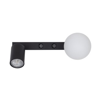 TK Lighting 10148 - Bodové nástenné svietidlo Vox 1xGU10 + 1xG9, čierna/biela