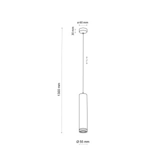 TK Lighting 4899 - Luster Jet 1xGU10, Ø55, čierna