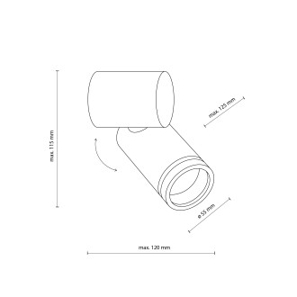 TK Lighting 5393 - Bodové svietidlo Jet 1xGU10, biela