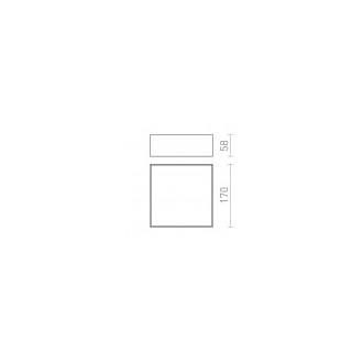 Rendl R13158 - Stropné LED svietidlo Larisa SQ 15W, 3000K, 1200lm, 170x170, biela, stmievanie TRIAC