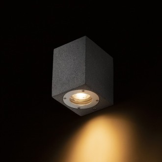 Rendl R13793 - Vonkajšie nástenné svietidlo Kane 1xGU10, IP65, betón/dekor tmavý granit