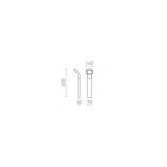 Rendl R13932 - Venkovní stojanové LED svítidlo Elia 9W, 3000K, 720lm, IP44, antracit/opál