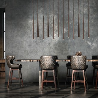 TK Lighting 10111 - Luster Piano 12xG9, hnedá