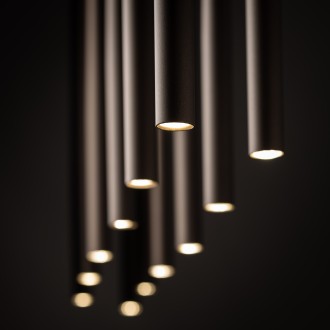 TK Lighting 10111 - Luster Piano 12xG9, hnedá