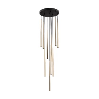 TK Lighting 10118 - Luster Piano 10xG9, zlatá/čierna