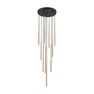 TK Lighting 10118 - Luster Piano 10xG9, zlatá/čierna