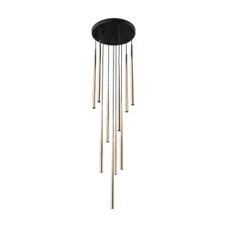 TK Lighting 10118 - Luster Piano 10xG9, zlatá/čierna