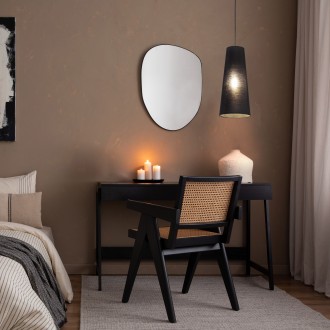 TK Lighting 10085 - Textilný luster Zing 1xE27, Ø200, čierna