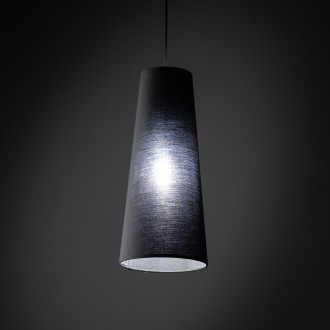 TK Lighting 10085 - Textilný luster Zing 1xE27, Ø200, čierna