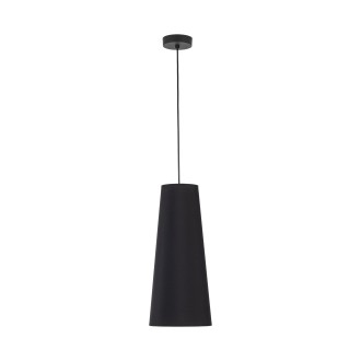 TK Lighting 10085 - Textilný luster Zing 1xE27, Ø200, čierna