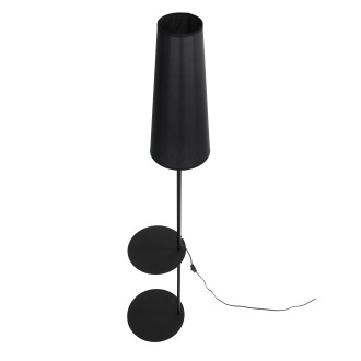 TK Lighting 5959 - Stojacia textilná lampa Zing 1xE27, čierna