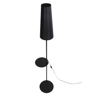 TK Lighting 5959 - Stojacia textilná lampa Zing 1xE27, čierna