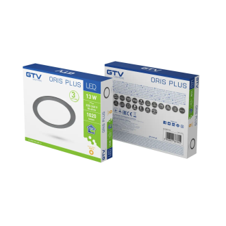 GTV LD-ORW13W-CBP-10 - Podhľadové LED svietidlo Oris plus 13W, 3000K, 1020lm, Ø168, čierna