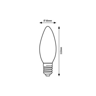Rabalux 79012 - LED žiarovka E14 filament 2W, 4000K, 470lm, 300°, číra