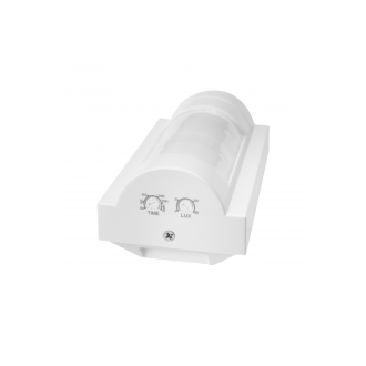 GTV CR-CR23000-00 - Vonkajší nástenný PIR senzor CR-23 PET, max.1200W, 230V, 120°, max. 12m, IP65, biela