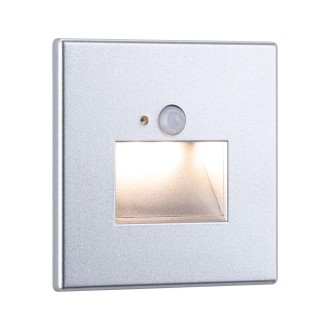 Paulmann 93134 - Orientačné LED svietidlo do steny Edge Quadro 1,2 W, 2700K, 25lm, matný chróm + senzor