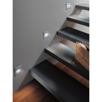 Paulmann 93134 - Orientačné LED svietidlo do steny Edge Quadro 1,2 W, 2700K, 25lm, matný chróm + senzor