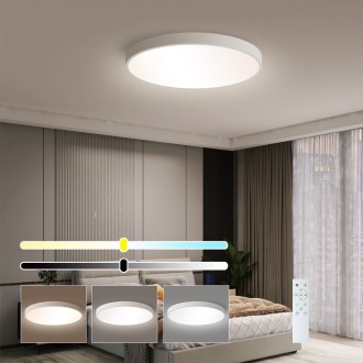 Immax neo 07252L - Stropné inteligentné LED svietidlo Semplici 48W, 2700-6500K, 3468lm, Ø500, biela, Wi-Fi + diaľkové ovládanie