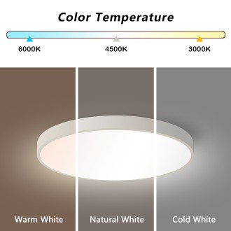 Immax neo 07252L - Stropné inteligentné LED svietidlo Semplici 48W, 2700-6500K, 3468lm, Ø500, biela, Wi-Fi + diaľkové ovládanie
