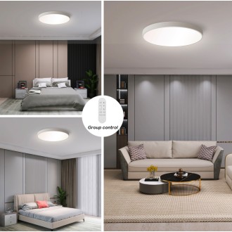 Immax neo 07252L - Stropné inteligentné LED svietidlo Semplici 48W, 2700-6500K, 3468lm, Ø500, biela, Wi-Fi + diaľkové ovládanie