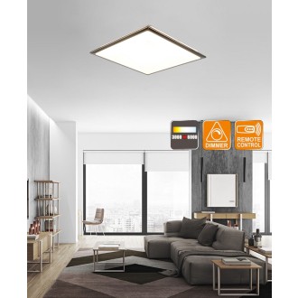 TOP LIGHT Silver HXL RC - Stropné LED svietidlo Silver HXL 51W, 3000-6500K, 5100lm, 480x480, biela/chróm + diaľkové ovládanie