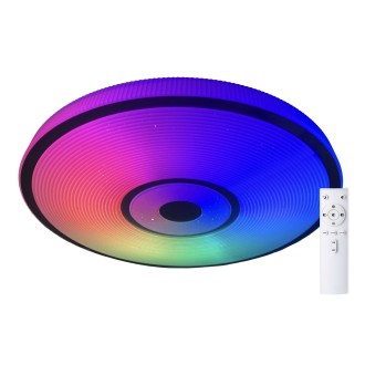 TOP LIGHT Rainbow K RC - Stropné LED svietidlo Rainbow K 24W + RGB 6W, 3000-6500K, 2500lm, Ø380, biela / trblietavý efekt + diaľkové ovládanie