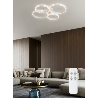 TOP LIGHT Olymp B RC - Stropné LED svietidlo Olymp B 65W, 3000-6500K, 6500lm, Ø790, biela + diaľkové ovládanie