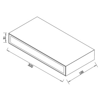 TOP LIGHT Obligo B - Vonkajšie nástenné LED svietidlo Obligo B 12W, 4000K, 1020lm, IP65, biela