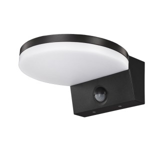 TOP LIGHT Novara C PIR - Vonkajšie nástenné LED svietidlo NOVARA C PIR 15W, 4000K, 1300lm, IP65, čierna + senzor