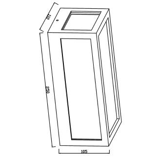 TOP LIGHT Burgos XL - Vonkajšie nástenné LED svietidlo BURGOS XL 20W, 4000K, 1080lm, IP44, čierna/biela