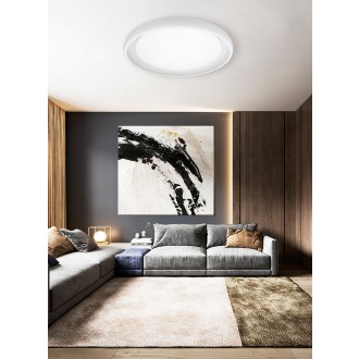 TOP LIGHT Salerno 60B RC - Stropné LED svietidlo Salerno 60W, 3000-6500K, 6000lm, Ø600, biela + diaľkové ovládanie