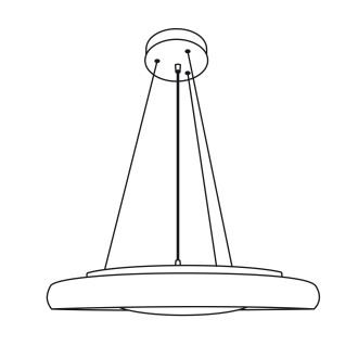 TOP LIGHT Salerno 60BZ RC - LED luster Salerno 60W, 3000-6500K, 6000lm, Ø600, biela + diaľkové ovládanie