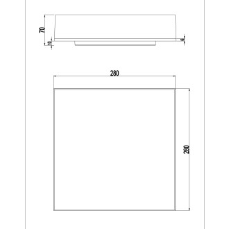TOP LIGHT Boxter H30 CCT - Vonkajšie stropné a nástenné LED svietidlo Boxter CCT 24W, 3000K/4000K/6000K, 2400lm, IP54, 280x280, biela