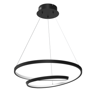 LED luster LUCERO 48W, 4000K, 2400lm, Ø500, čierna