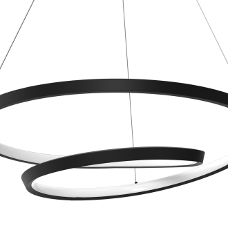 LED luster LUCERO 48W, 4000K, 2400lm, Ø500, čierna