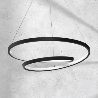 LED luster LUCERO 48W, 4000K, 2400lm, Ø500, čierna