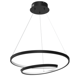 LED luster LUCERO 48W, 4000K, 2400lm, Ø500, čierna