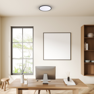 Stropné LED svietidlo MAQ 32W, 3000/4000/6500K, 3400lm, Ø400, čierna