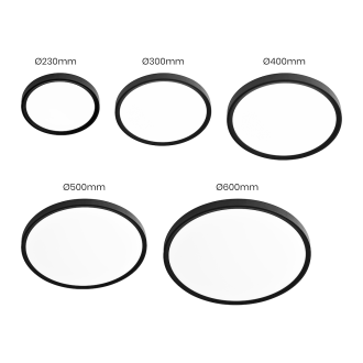 Stropné LED svietidlo MAQ 32W, 3000/4000/6500K, 3400lm, Ø400, čierna