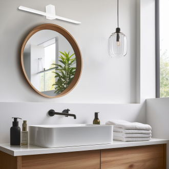 Kúpeľňové nástenné LED svietidlo Artemis 13,8 W, 4000K, 950lm, 60cm, IP44, biela