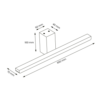 Kúpeľňové nástenné LED svietidlo Artemis 13,8 W, 4000K, 950lm, 60cm, IP44, biela