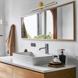 Kúpeľňové nástenné LED svietidlo Artemis 13,8W, 4000K, 950lm, 60cm, IP44, zlatá