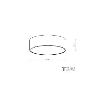 Temar CLEO 200 IP54 WITH MOTION SENSOR WHITE - Stropné svietidlo CLEO 1xE27, IP54, Ø200, biela + senzor
