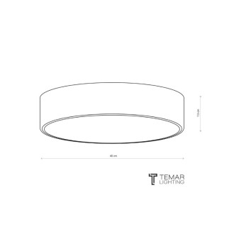 Temar CLEO 400 IP54 WITH MOTION SENSOR COPPER - Stropné svietidlo CLEO 3xE27, IP54, Ø400, meď + senzor