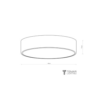 Temar CLEO 400 IP54 WITH MOTION SENSOR GREY - Stropné svietidlo CLEO 3xE27, IP54, Ø400, sivá + senzor