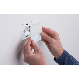 Paulmann 80002 - Orientačné LED svietidlo do steny Tsaro Leader 1W, 2700K, 80lm, biela + senzor